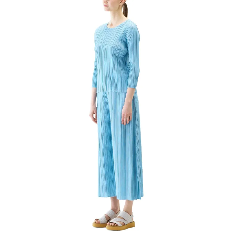 PLEATS PLEASE ISSEY MIYAKE Shirt Women's Blue Gray-3
