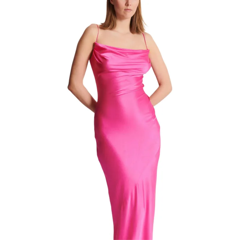 BALMAIN Draped Satin Gown-6