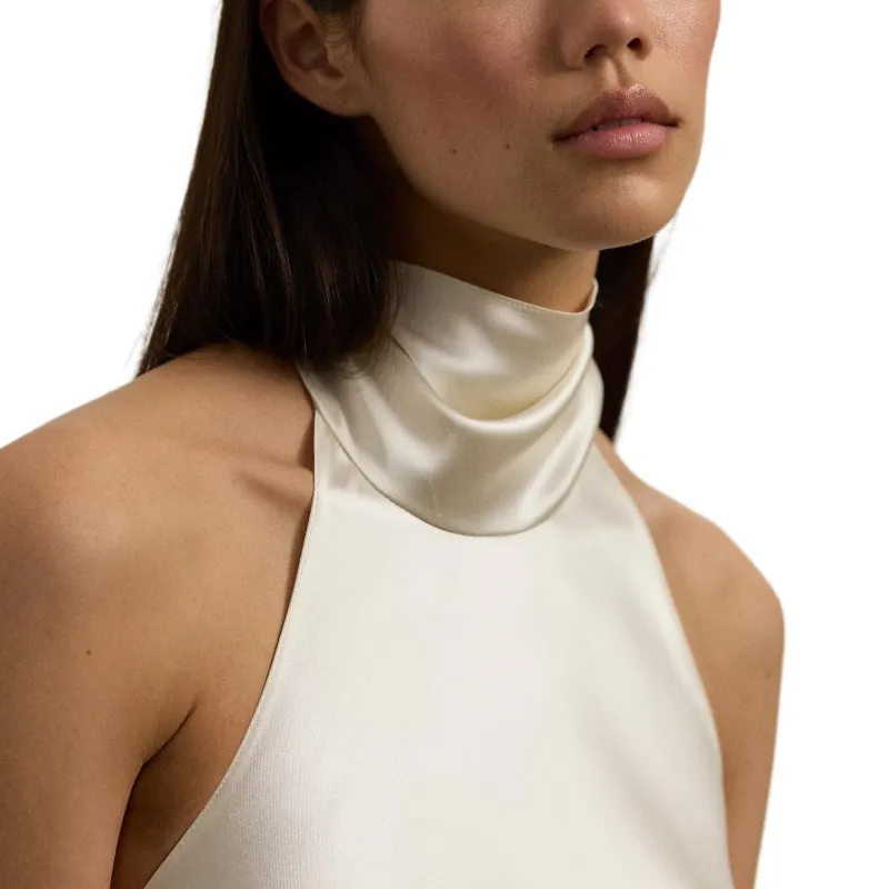 Ralph Lauren Collection SS25 Sleeveless Dress Women's White-5