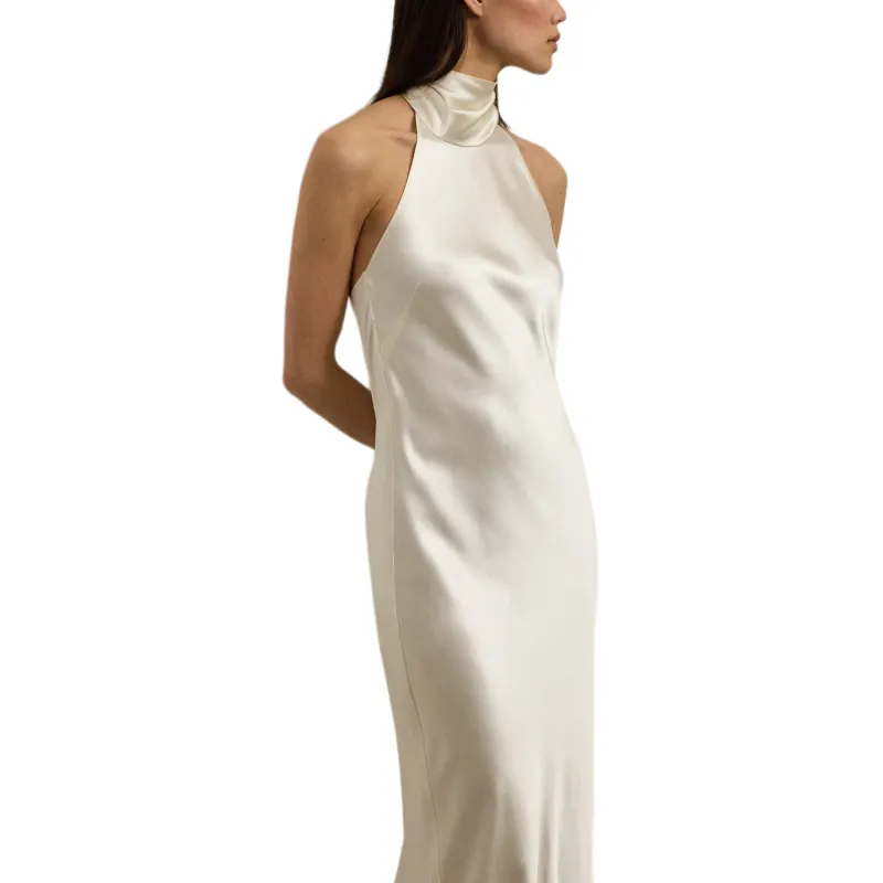 Ralph Lauren Collection SS25 Sleeveless Dress Women's White-3