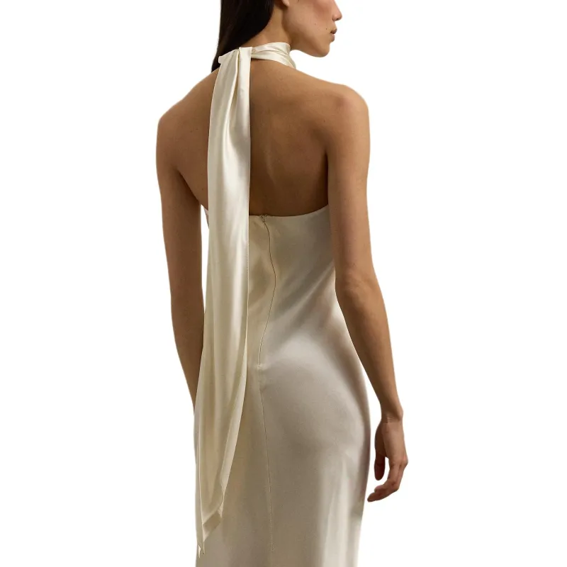 Ralph Lauren Collection SS25 Sleeveless Dress Women's White-4