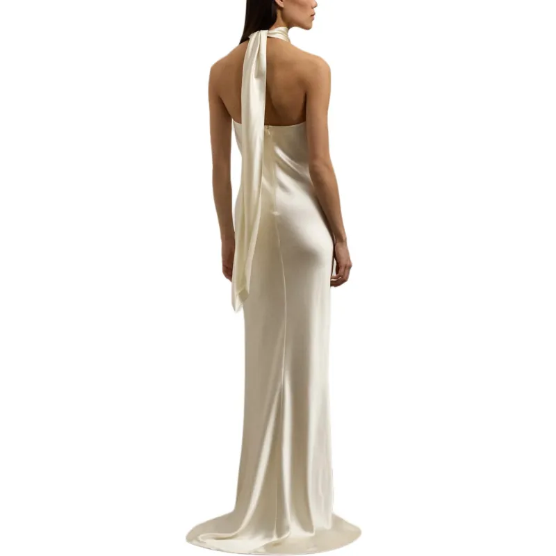 Ralph Lauren Collection SS25 Sleeveless Dress Women's White-2