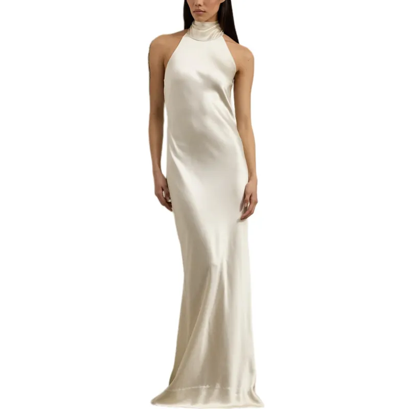 Ralph Lauren Collection SS25 Sleeveless Dress Women's White-1