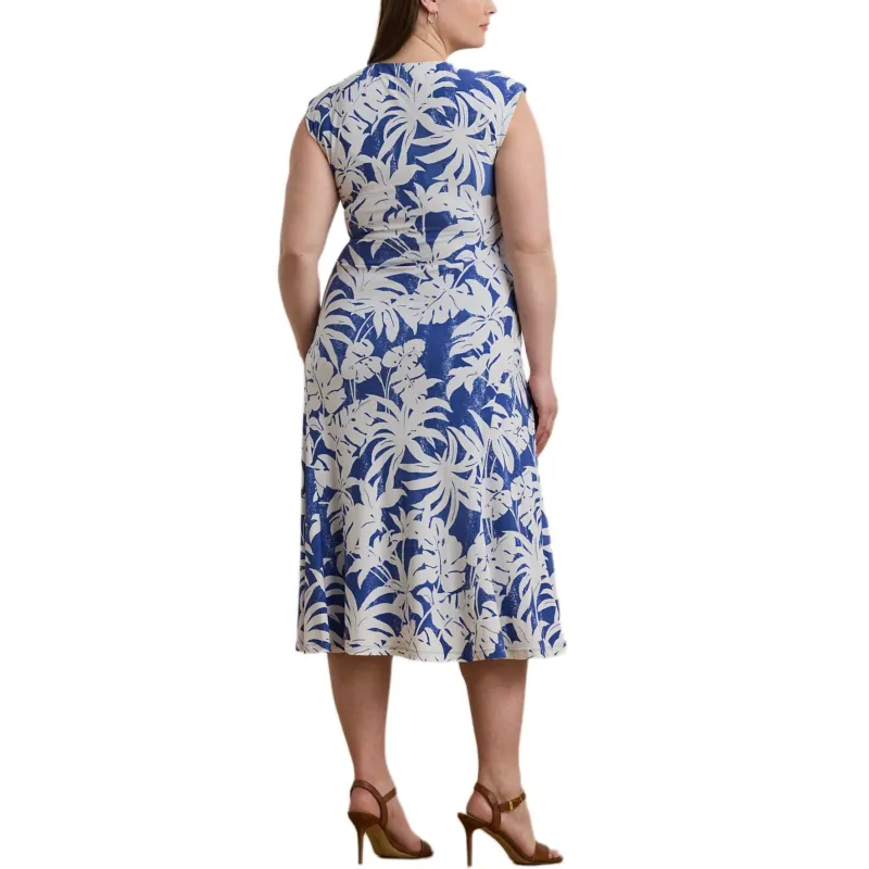 LAUREN RALPH LAUREN Sleeveless Dress Women's Blue White-2