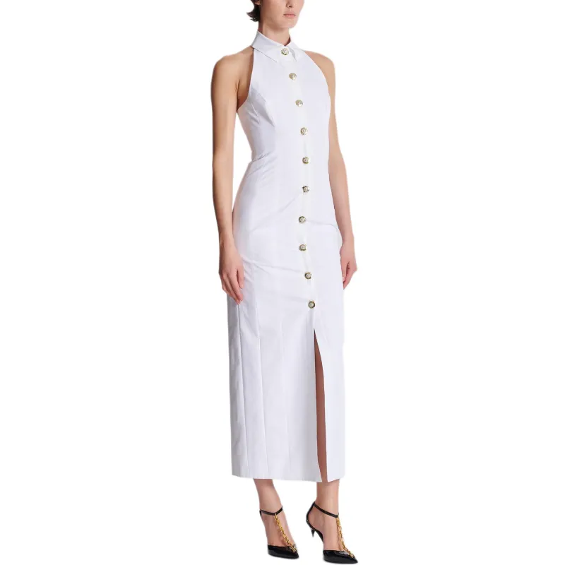 BALMAIN Poplin Midi Dress-3