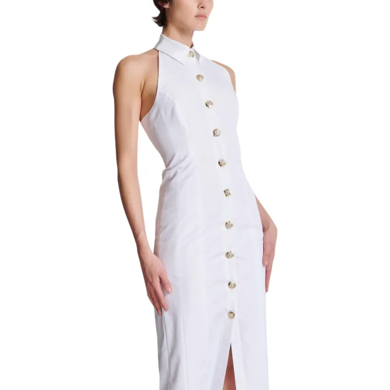 BALMAIN Poplin Midi Dress-4