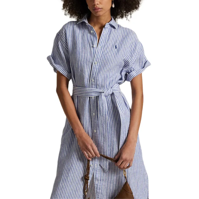 Polo Ralph Lauren Short Sleeved Dress Women's Blue-3