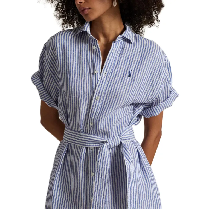 Polo Ralph Lauren Short Sleeved Dress Women's Blue-4