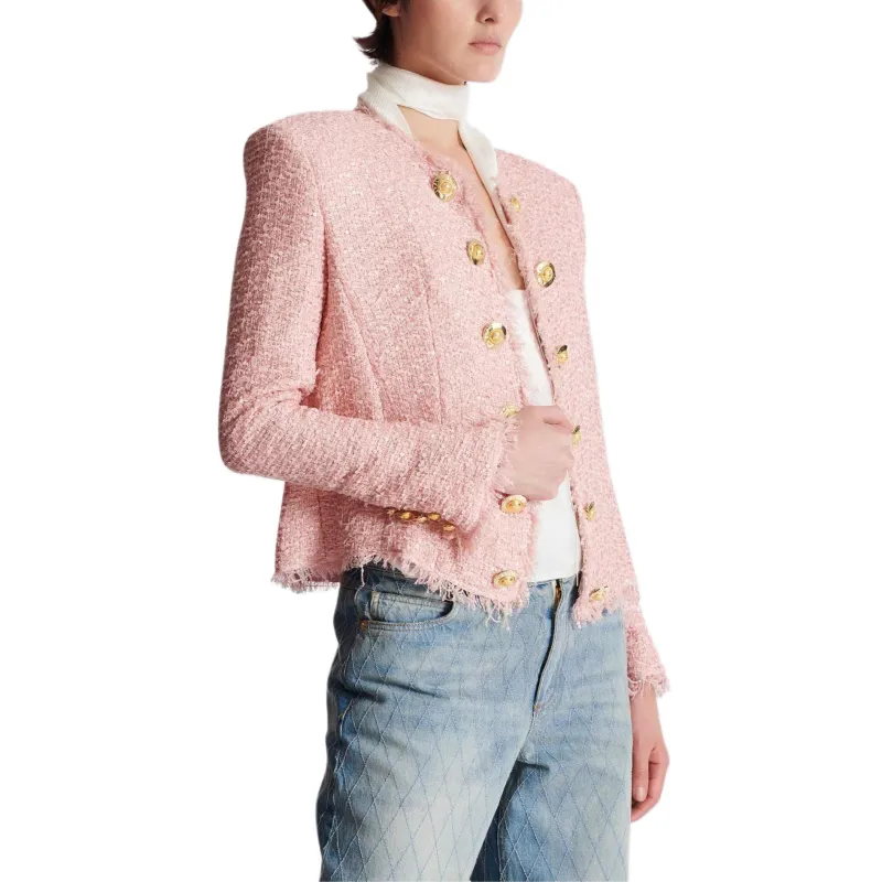 BALMAIN Sequin embellished Tweed Jacket-5
