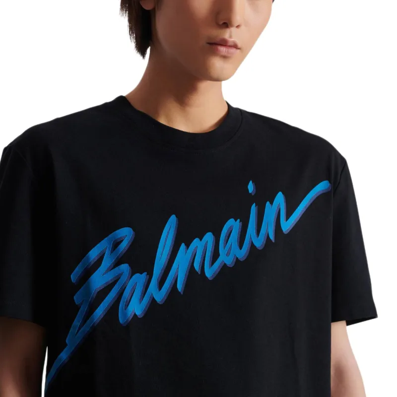 BALMAIN Flocked finish T shirt-6