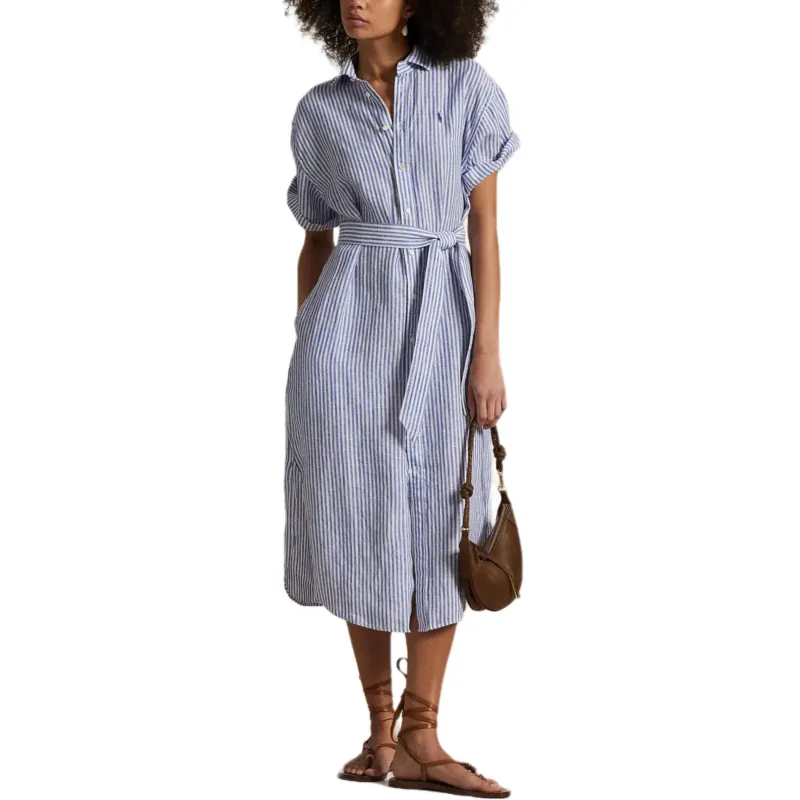 Polo Ralph Lauren Short Sleeved Dress Women's Blue-1