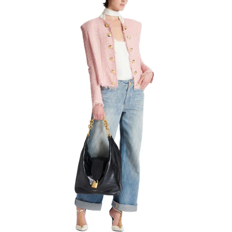 BALMAIN Sequin embellished Tweed Jacket-4