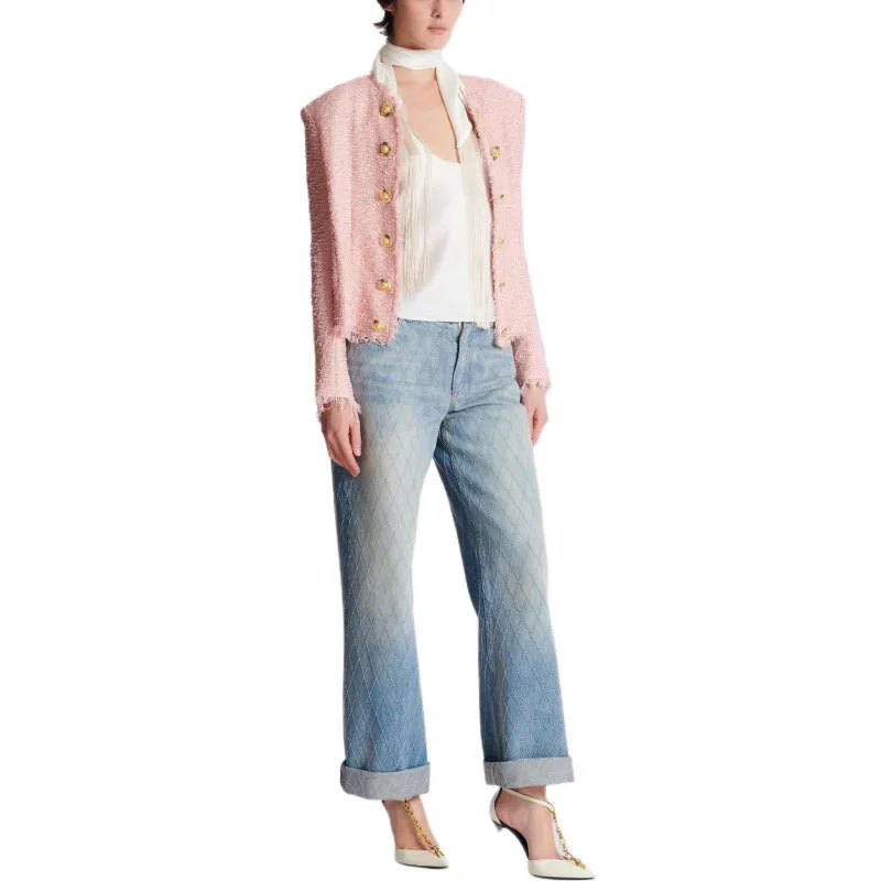 BALMAIN Sequin embellished Tweed Jacket-3
