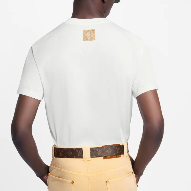 LOUIS VUITTON Embroidered Signature T Shirt-2