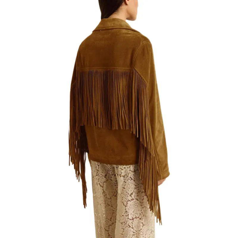 Golden Goose FW25 Leather Jacket Women's Tobacco-3