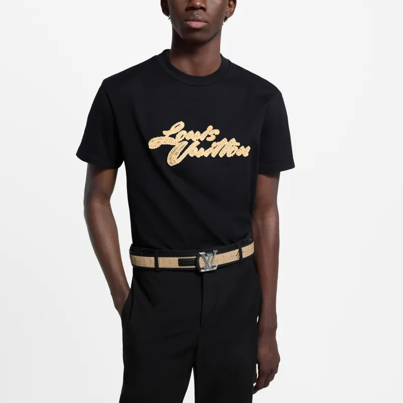 LOUIS VUITTON Embroidered Signature T Shirt-1