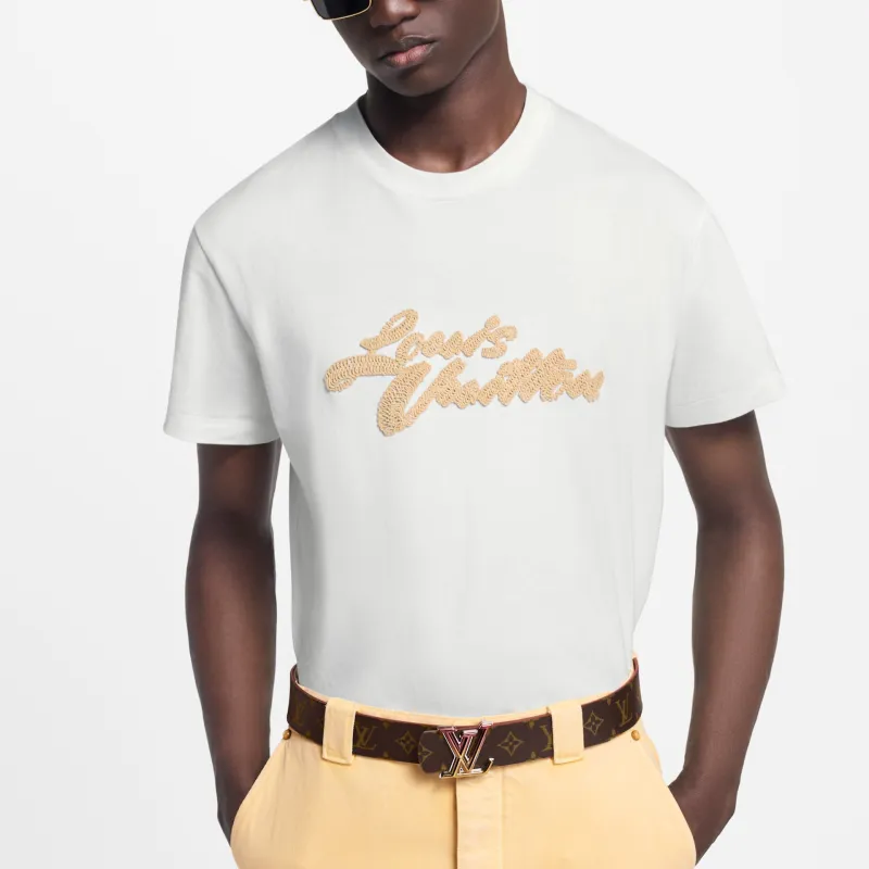 LOUIS VUITTON Embroidered Signature T Shirt-1