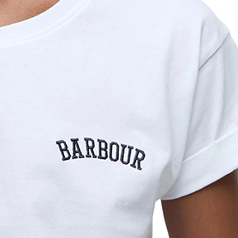 BARBOUR SS25 Drop Shoulder Sleeve T Shirt Women's White-5