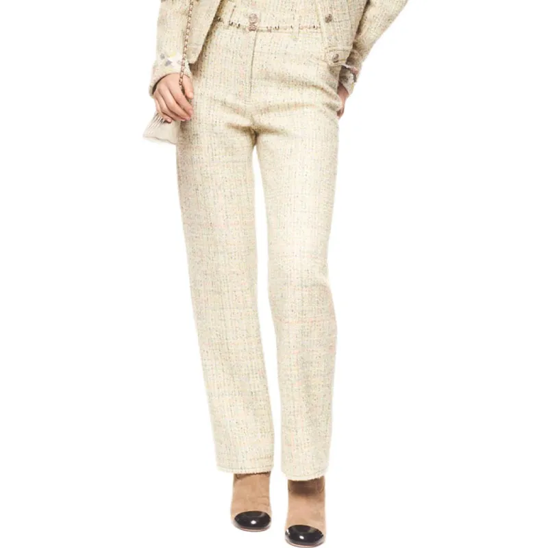 CHANEL 24 New Fall And Winter Arrivals Casual Pants Women's Ivory-1