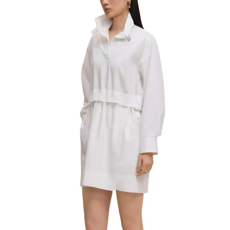 HERMES Long Sleeved Dress Women's White-2