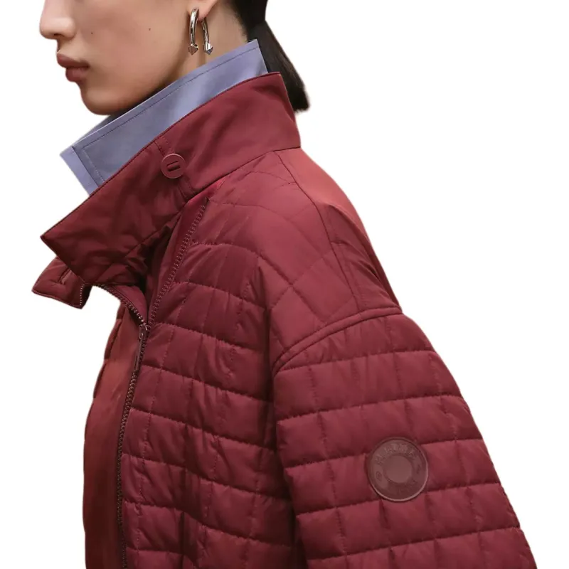 HERMES FW25 Fall Winter Collection Down Jacket Women's Rouge Red-4