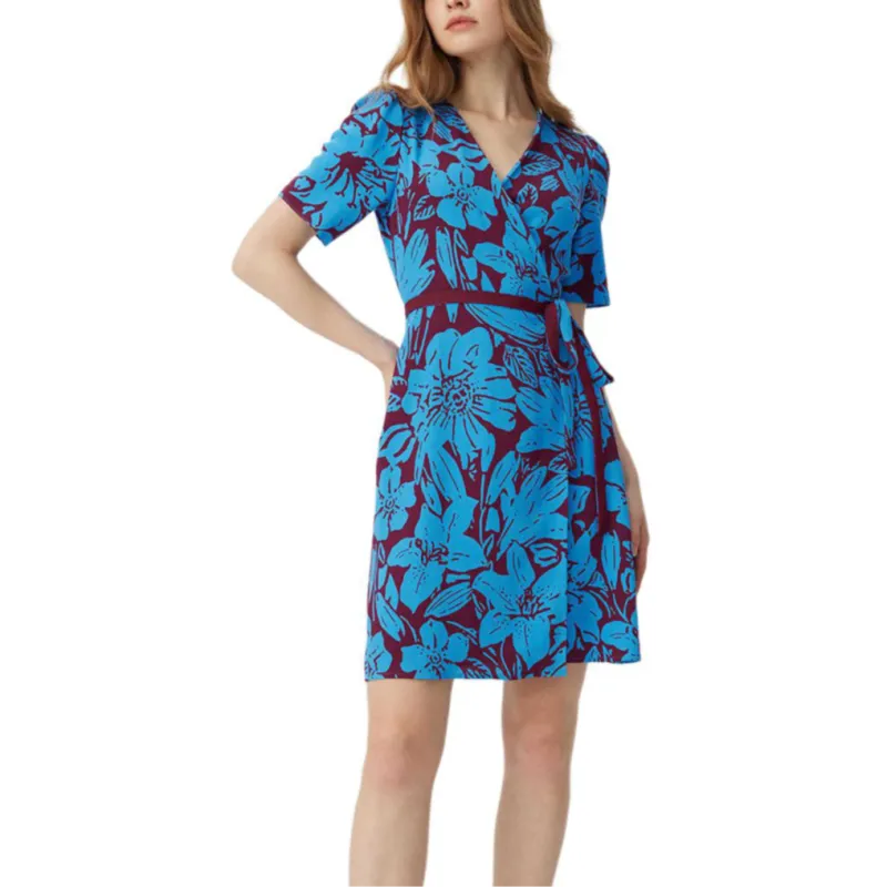 Diane Von Furstenberg SS25 Short Sleeved Dress Women's Flower Of Iliad-2