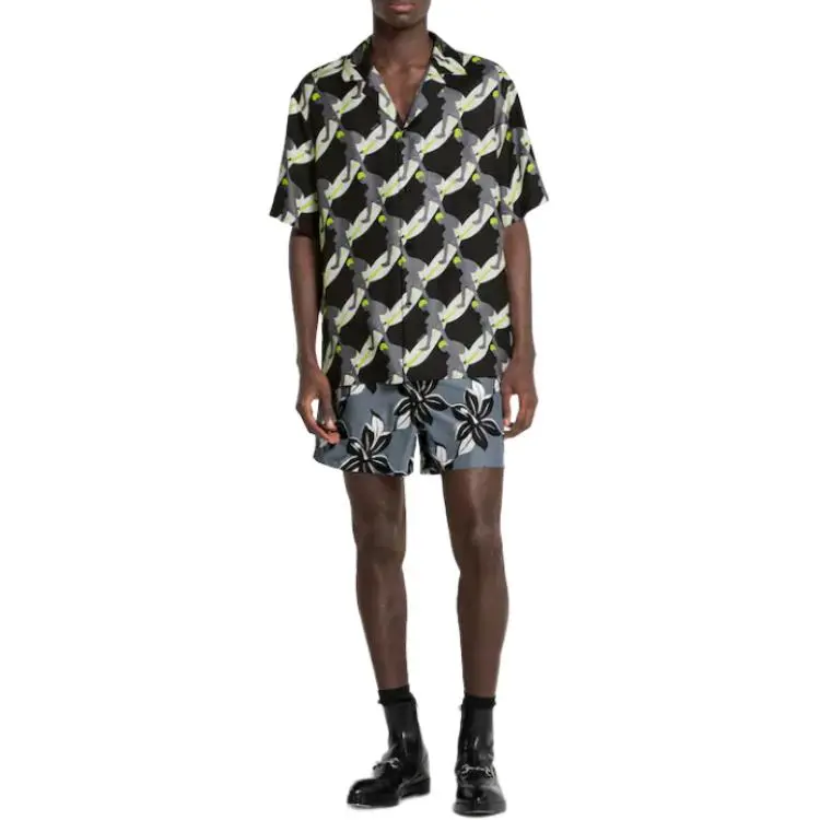 GUCCI All Over Graphic print Swim Shorts-1