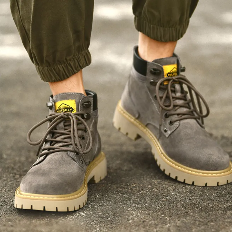 HLA Wear-Resistant Short Outdoor Boots 3.5cm Men's-11