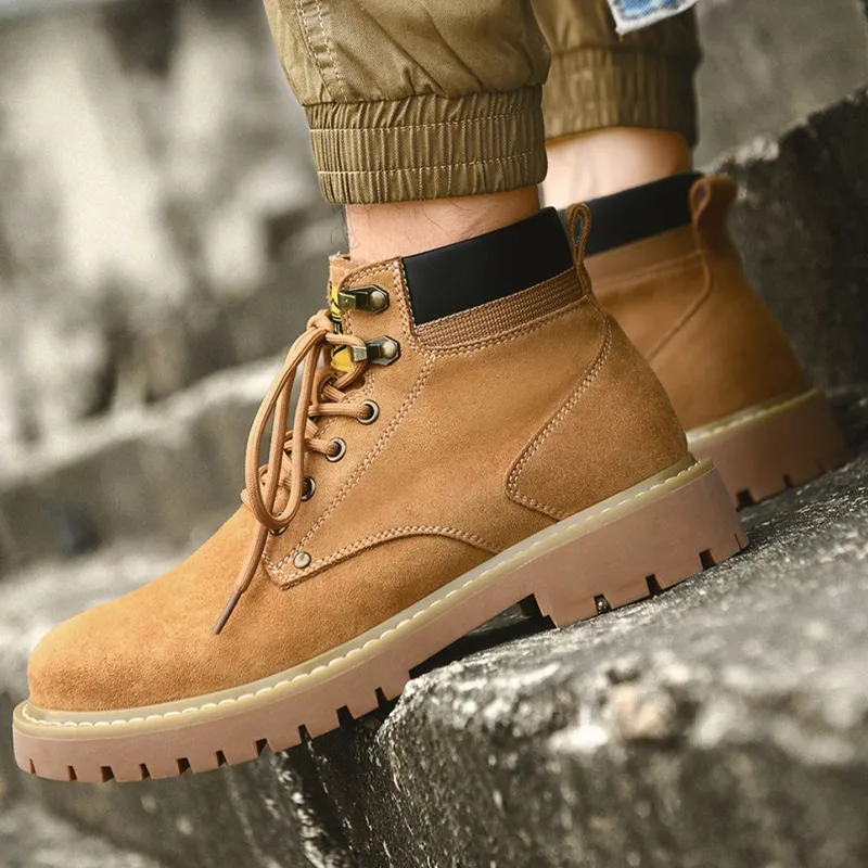 HLA Wear-Resistant Short Outdoor Boots 3.5cm Men's-5