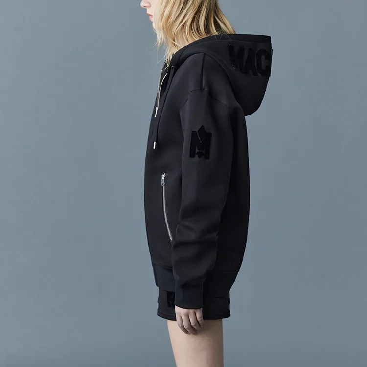 MACKAGE Logo-flocked Zip-up Hoodie-6