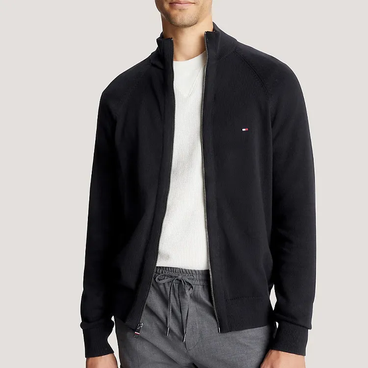 Tommy Hilfiger Knitted Fabric Cardigan Men's Black-2
