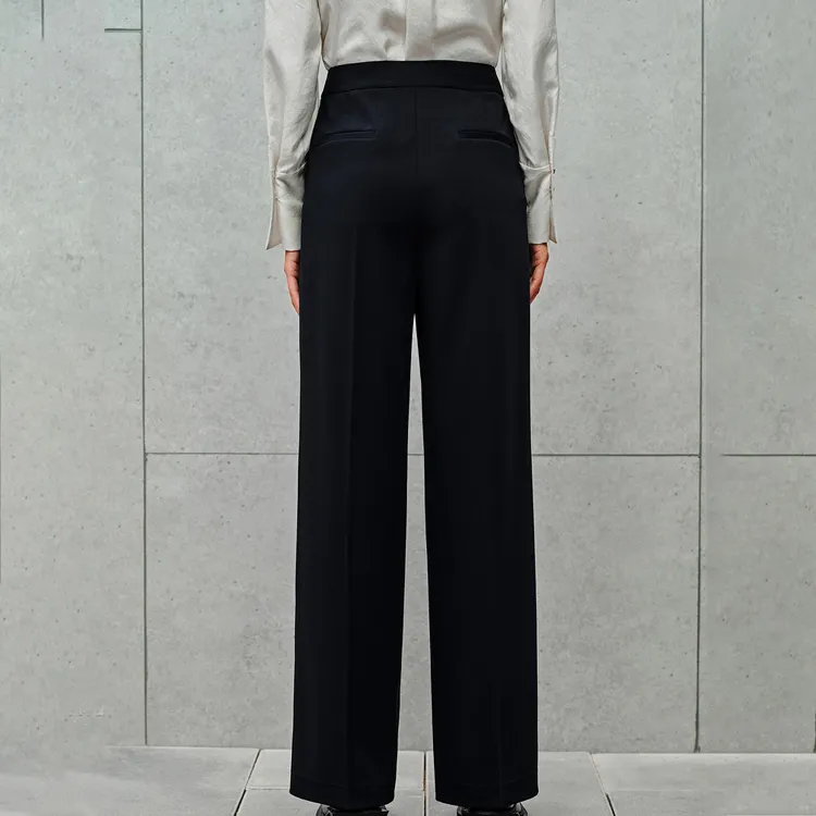 INSUN Casual Pants Women's Navy Blue-3