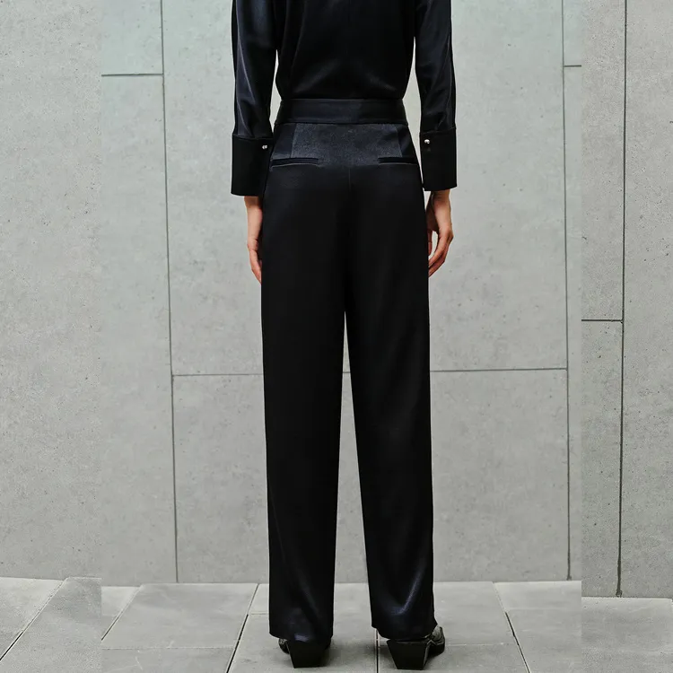INSUN Casual Pants Women's Navy Blue-3
