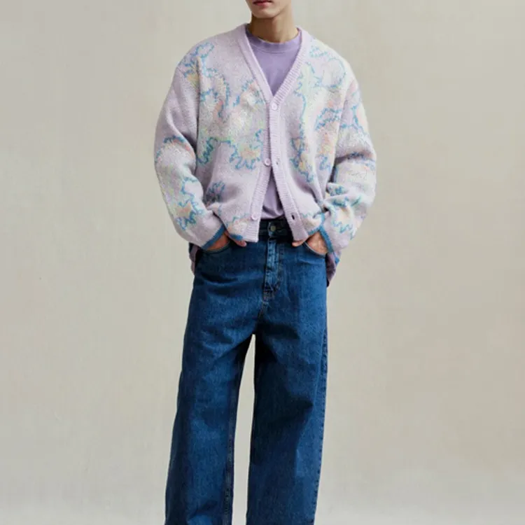 ZARA Sweater Men's Light Purple-2