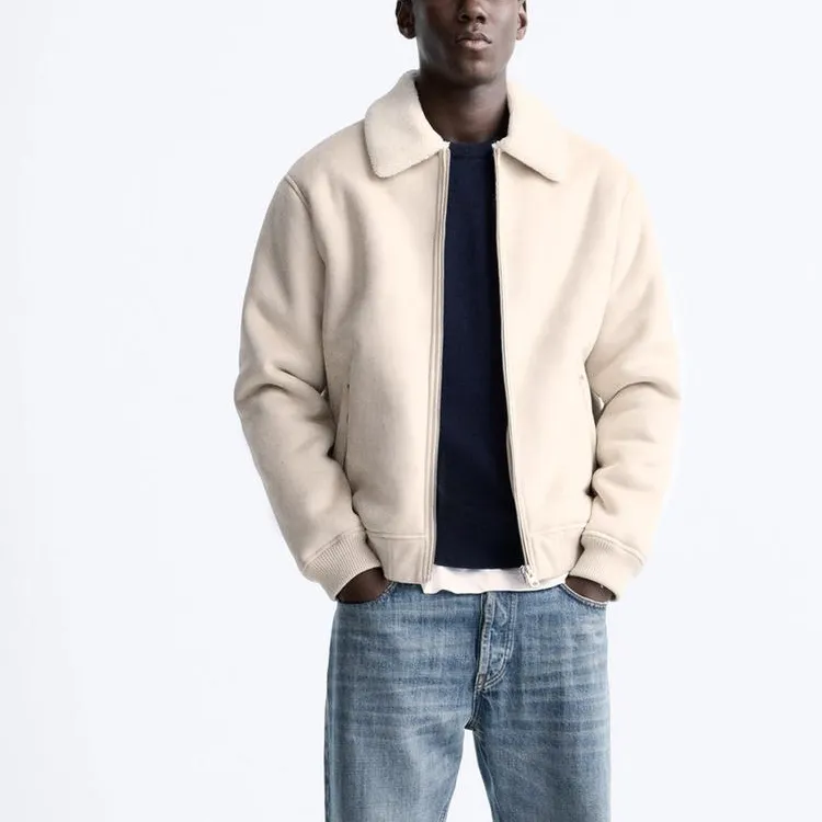 ZARA Jackets Men White-2
