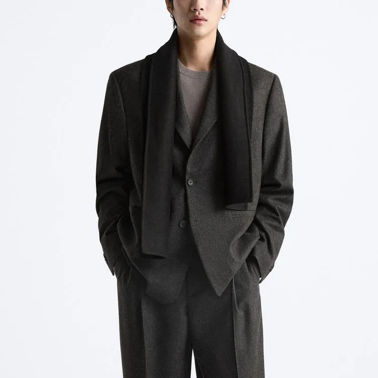 ZARA Business Suits Men Brown-3