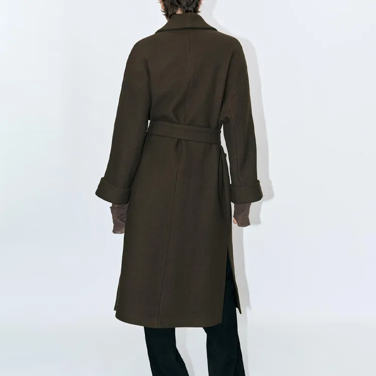 ZARA Coats Women's Khaki-2