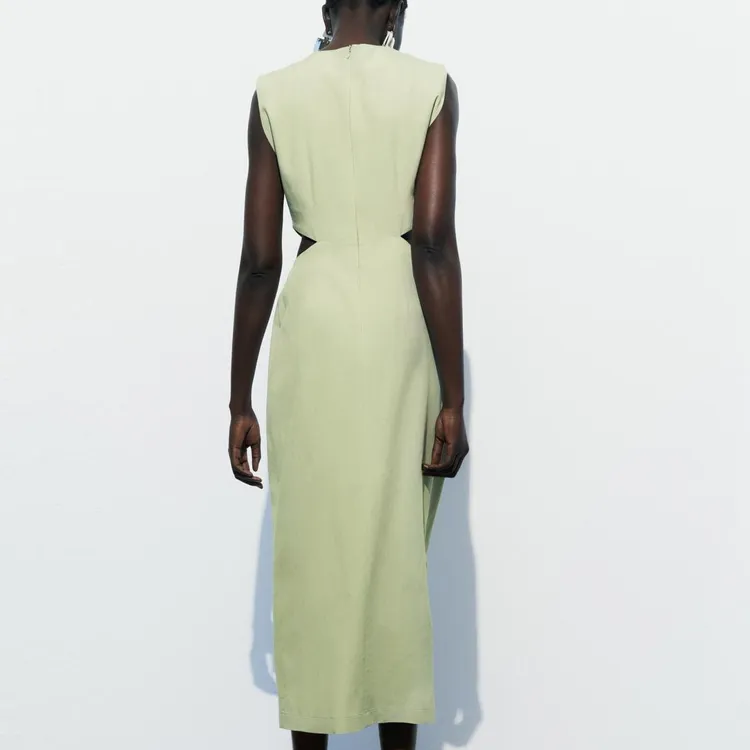 ZARA Sleeveless Dress Women's Thin Honeysuckle Pink-4