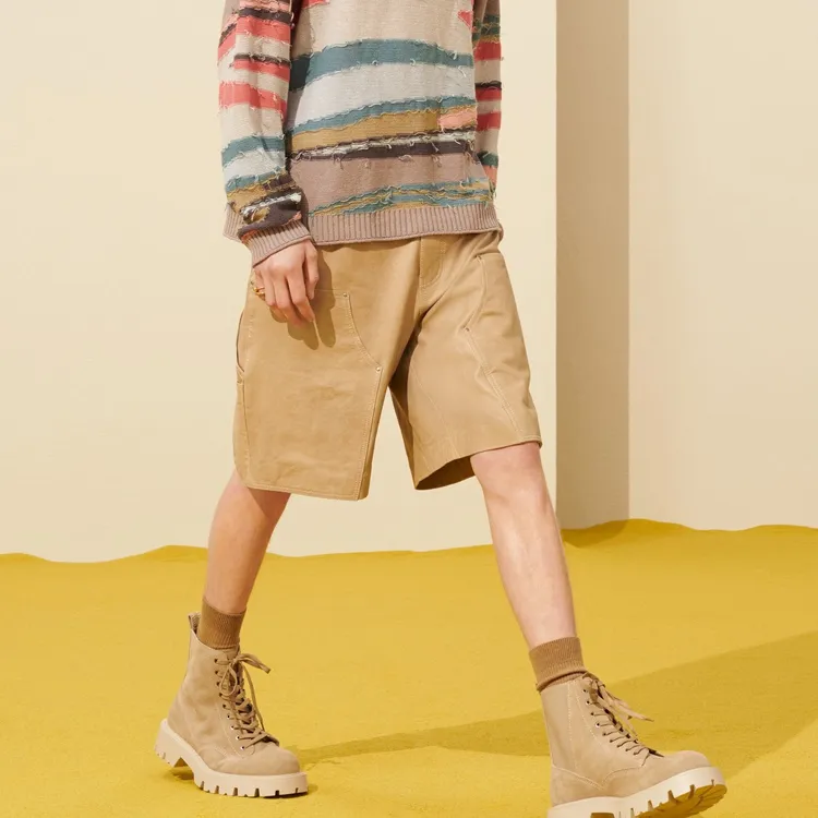 ZARA Casual Shorts Men Brown-3