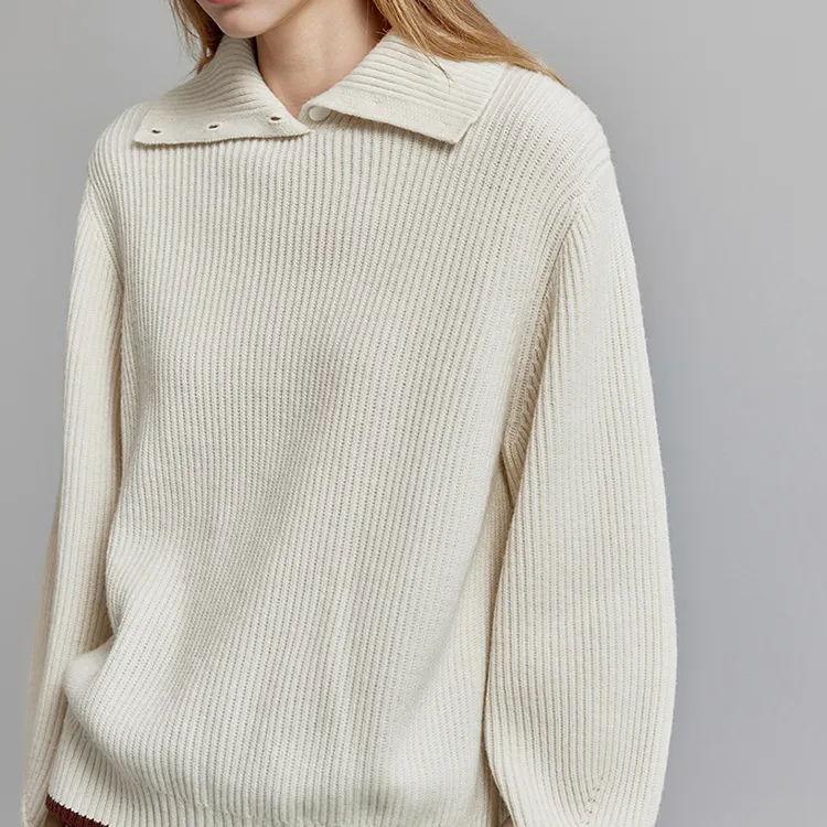 ELLE Sweaters Women's Ecru-1