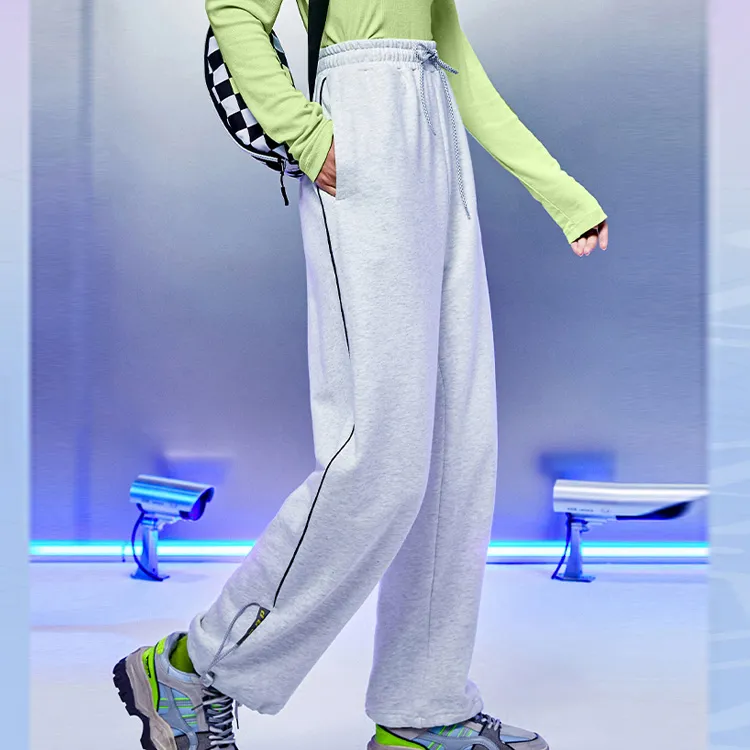 B.Duck Casual Pants Women's Light Gray-2