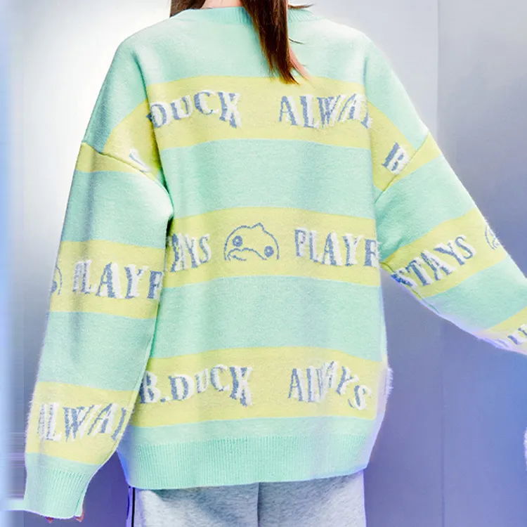 B.Duck Knitwear Women's Blue Yellow-2