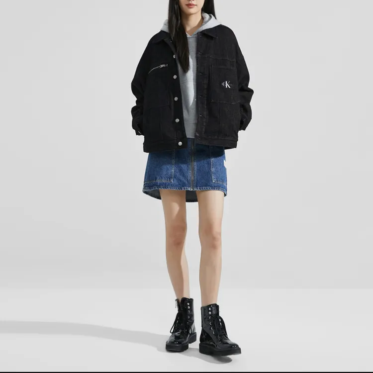 CALVIN KLEIN Denim Jacket Unisex Black-2