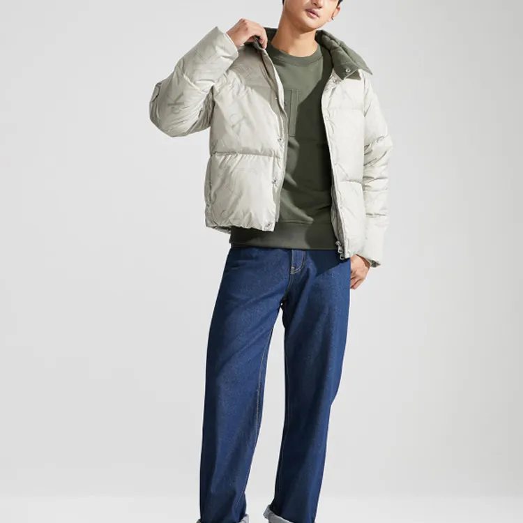 CALVIN KLEIN Down Jacket Unisex Milk Tea Coffee-3