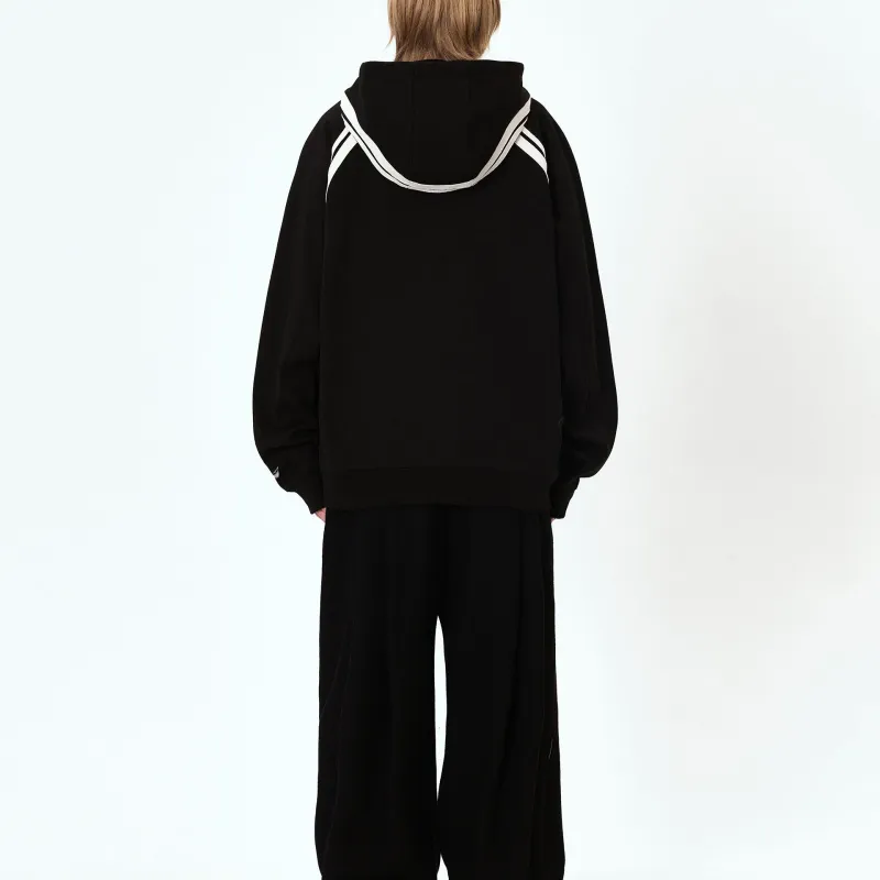 ADER ERROR Logo embroidered Zip up Hoodie-3