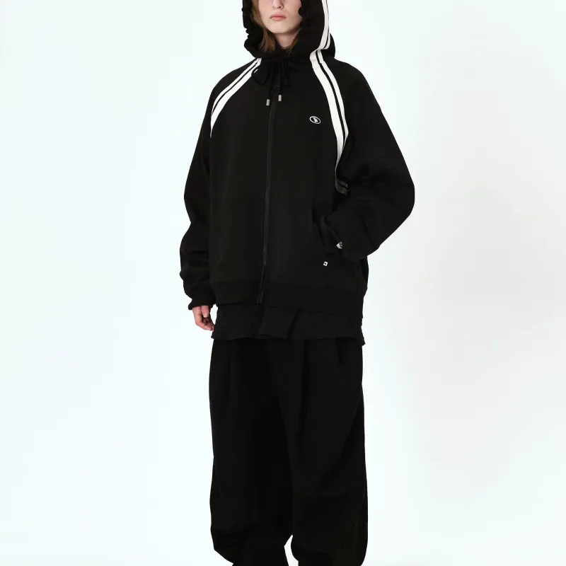 ADER ERROR Logo embroidered Zip up Hoodie-2
