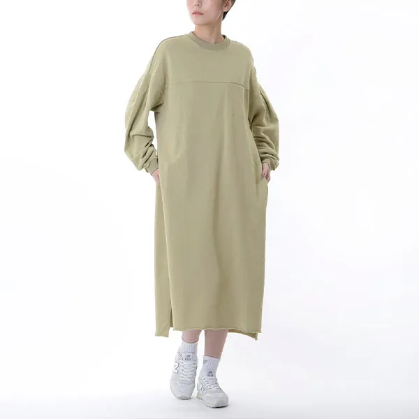 New Balance FW23 Long Sleeved Dress Women's Green-2