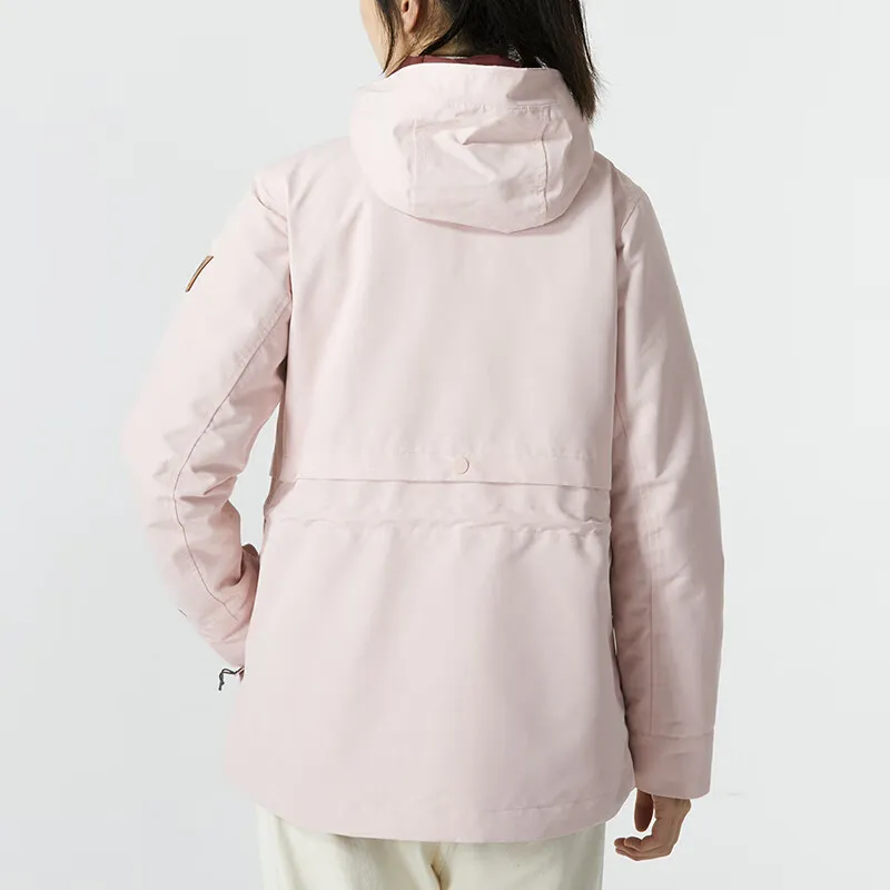 Columbia Outdoor Hiking Waterproof And Windproof To Keep Warm Windbreaker Jacket Women's Light Pink-2