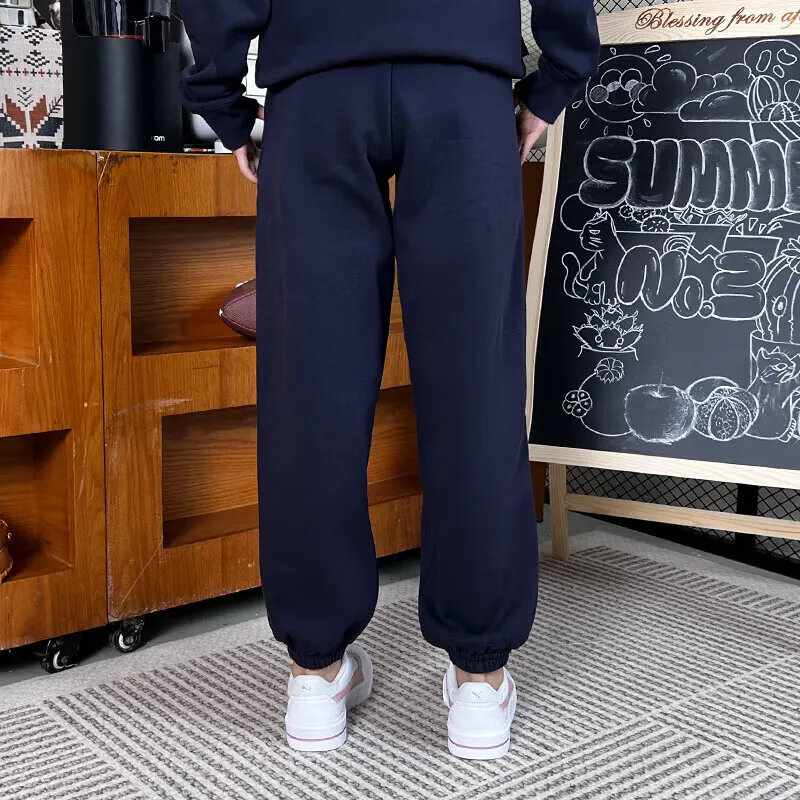 PUMA Knitted Sweatpants Women's Navy Blue-3