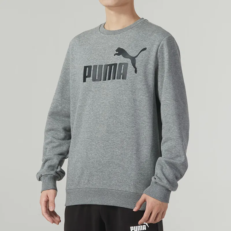 PUMA Crew TR Big Logo Sweatshirts Unisex Light Gray-4